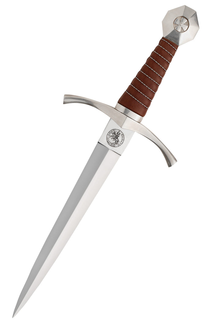 Medieval dagger Templars seal, semi-sharp