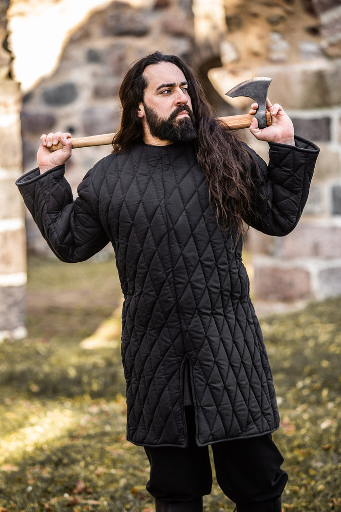 Medieval gambeson, black