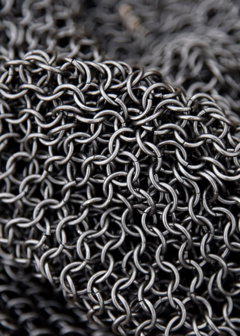 Ringhuva i ringbrynja med fyrkantig hals, galvaniserad, 8 mm