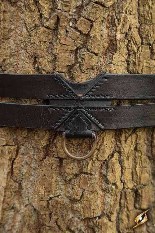 Twin X-belt, black, 110 cm