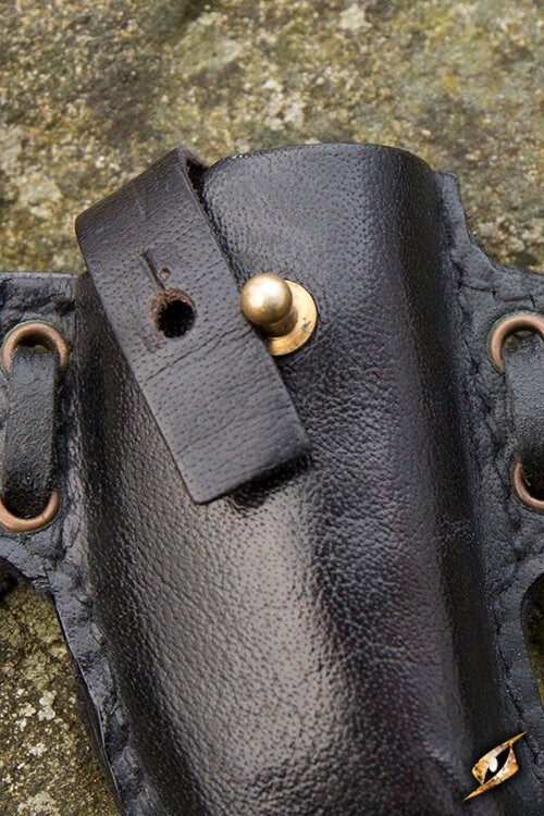 LARP skinner knife with holder, black