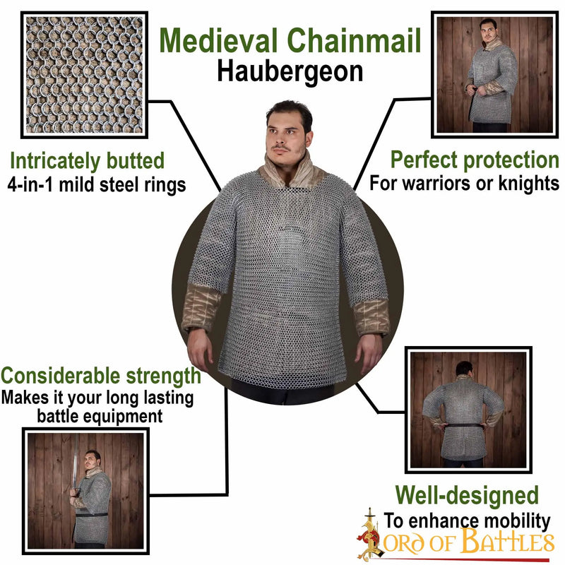 Haubergeon, zwart, ongeklonken 10 mm