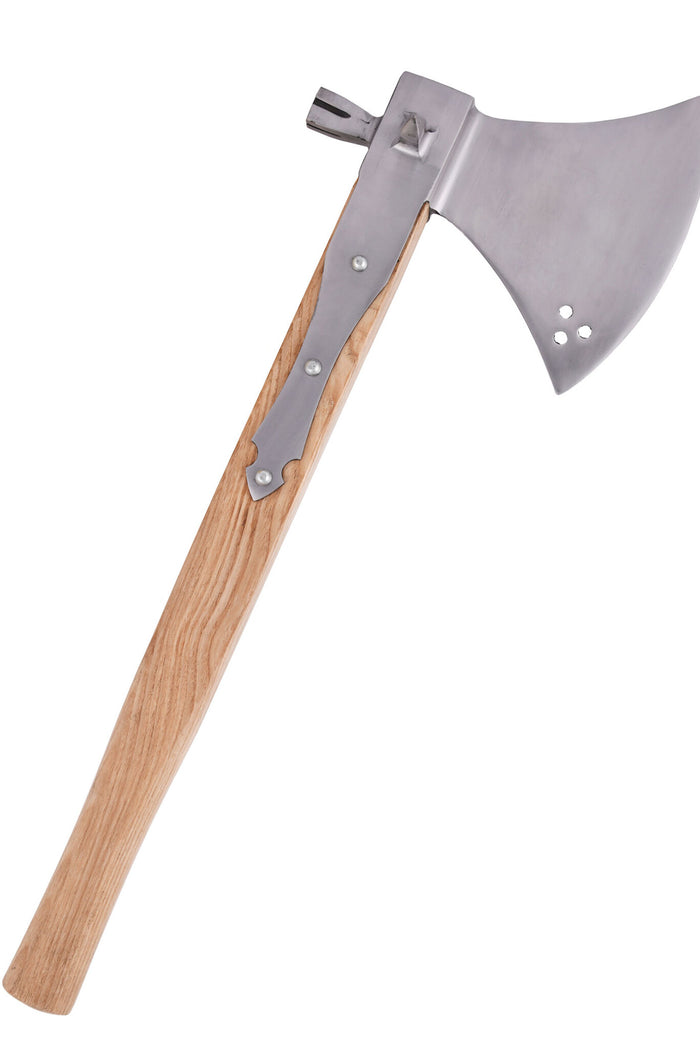 Battle axe with hammer head, 16th century, semi-sharp
