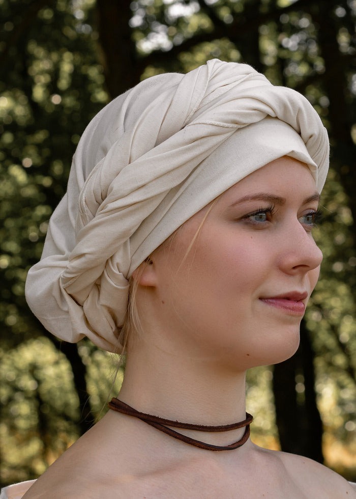 Medieval headkerchief, 50x180 cm, cream