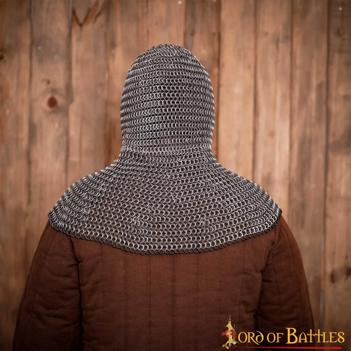 Chainmail coif, aluminium & rubber, 10 mm