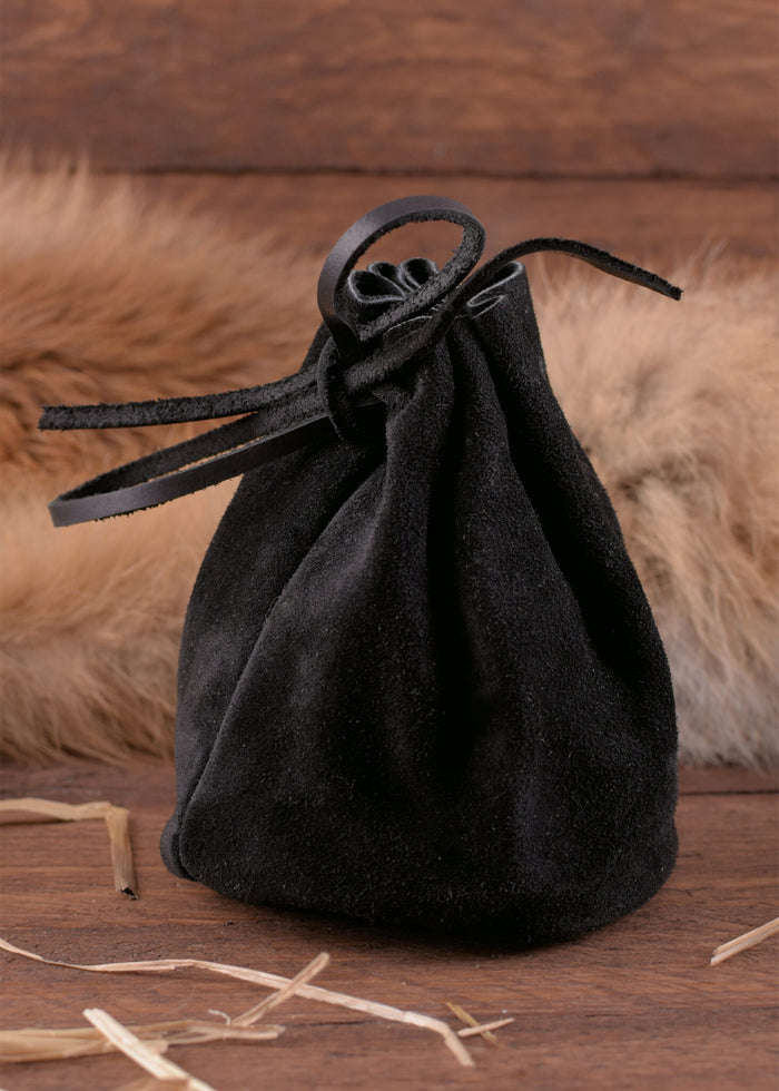 Leather pouch, black