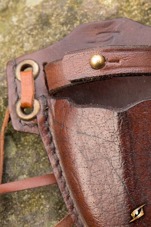 LARP kunai knife with holder, brown
