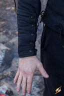 Black gambeson vambraces, pair