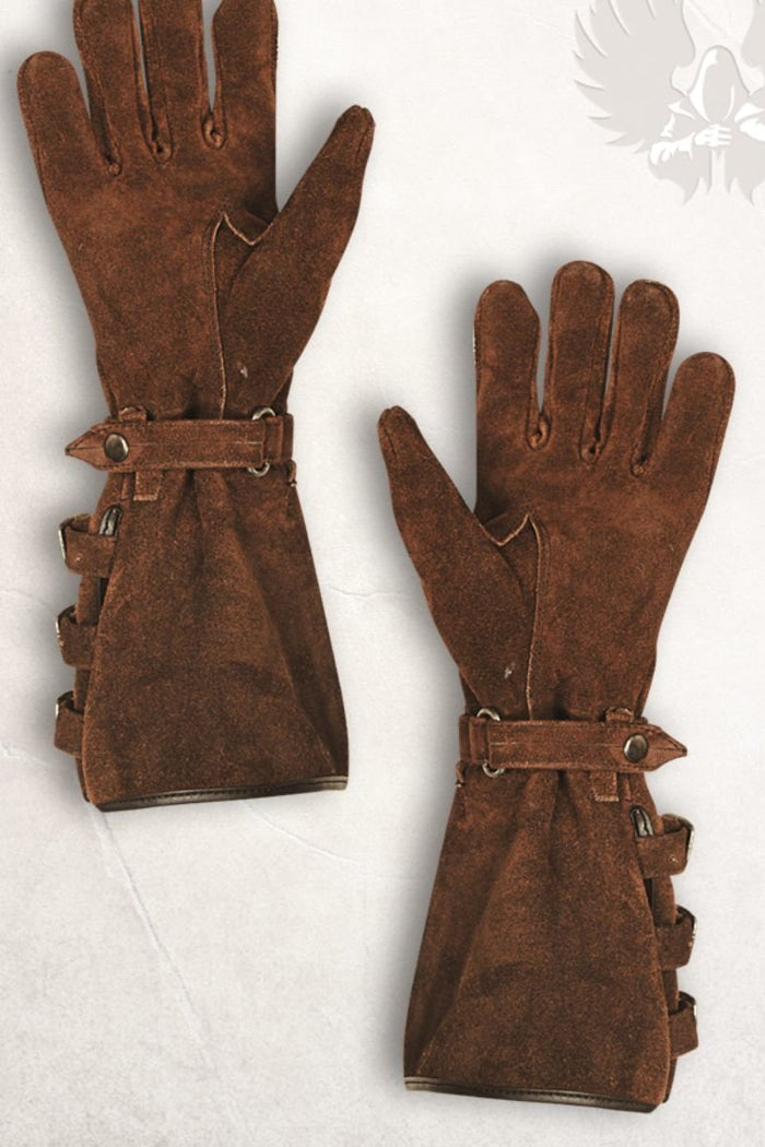 Leather gloves Kandor, light brown