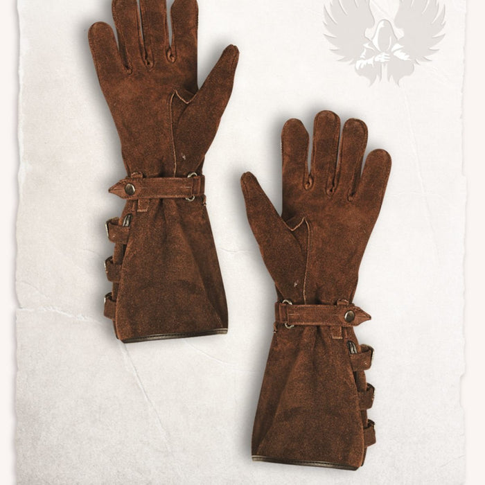 Leather gloves Kandor, light brown