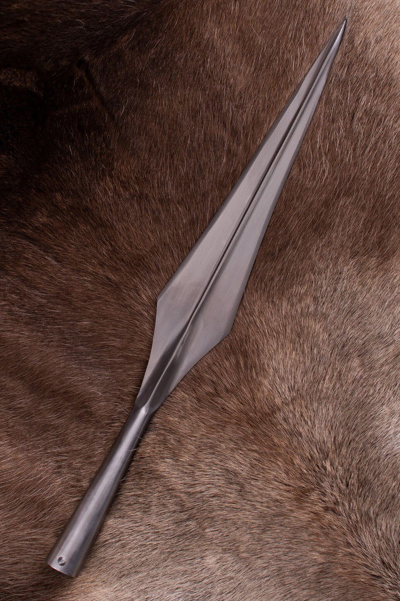 Stor medeltida spjutspets, ca 52 cm, halvscharp