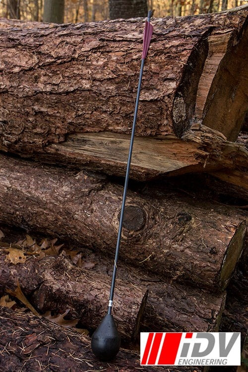 LARP arrows set of 10, round safety point, black-red