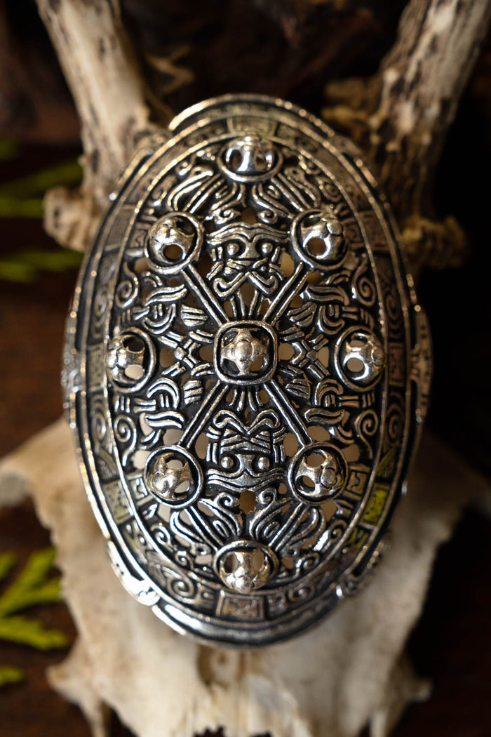 9th-century Viking tortoise brooch, Borre style, bronze, price per piece