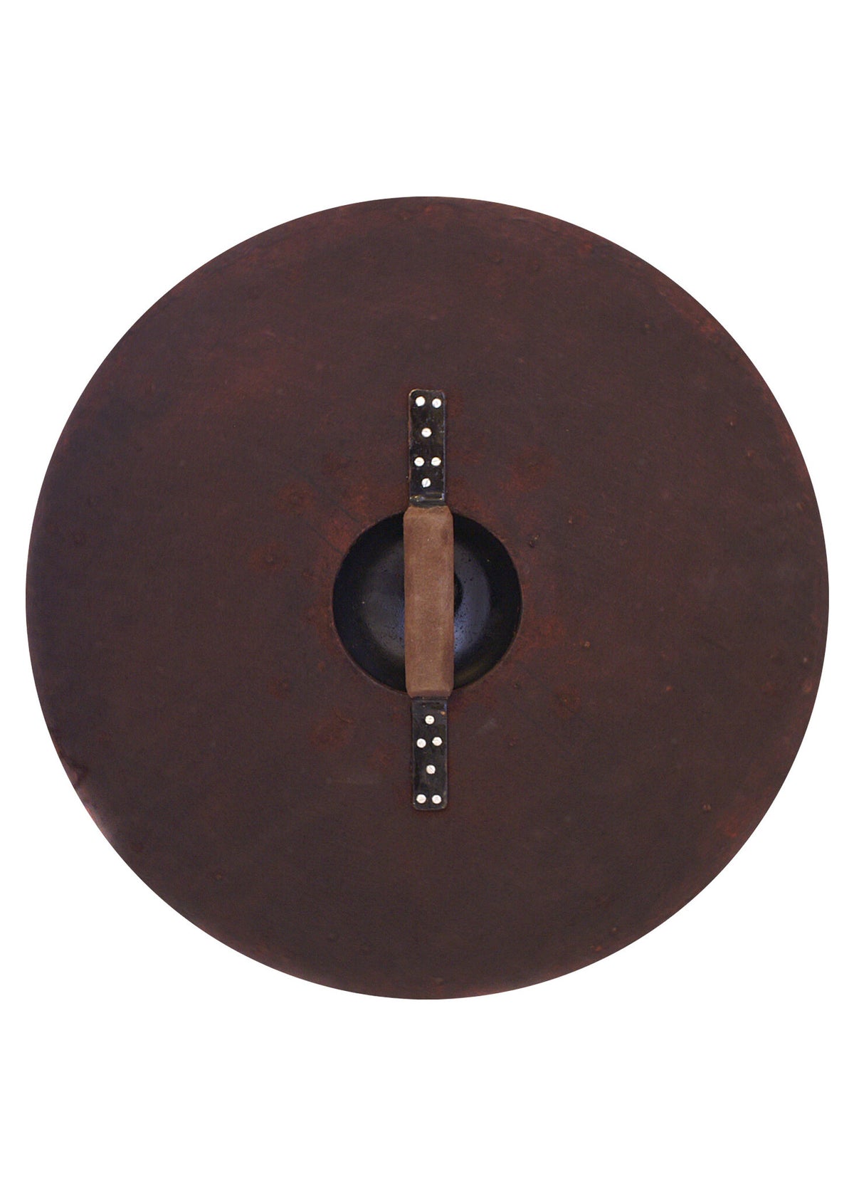 Beaten round shield
