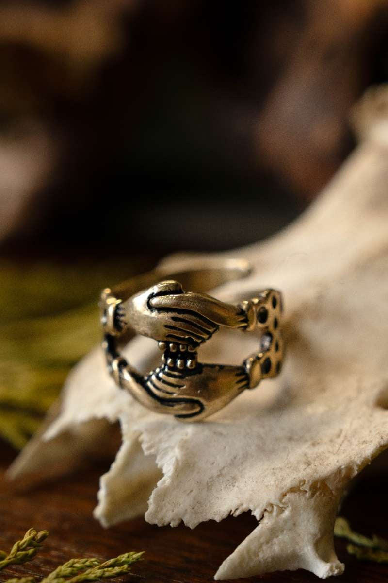 Medieval engagement ring, bronze