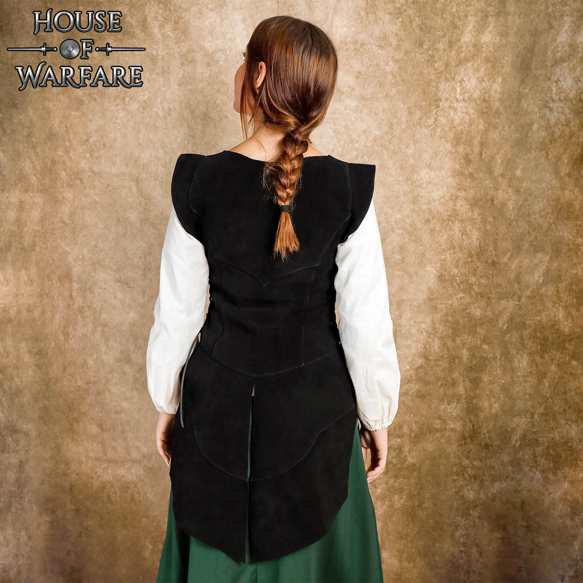 Leather Jerkin Eleanor, Black