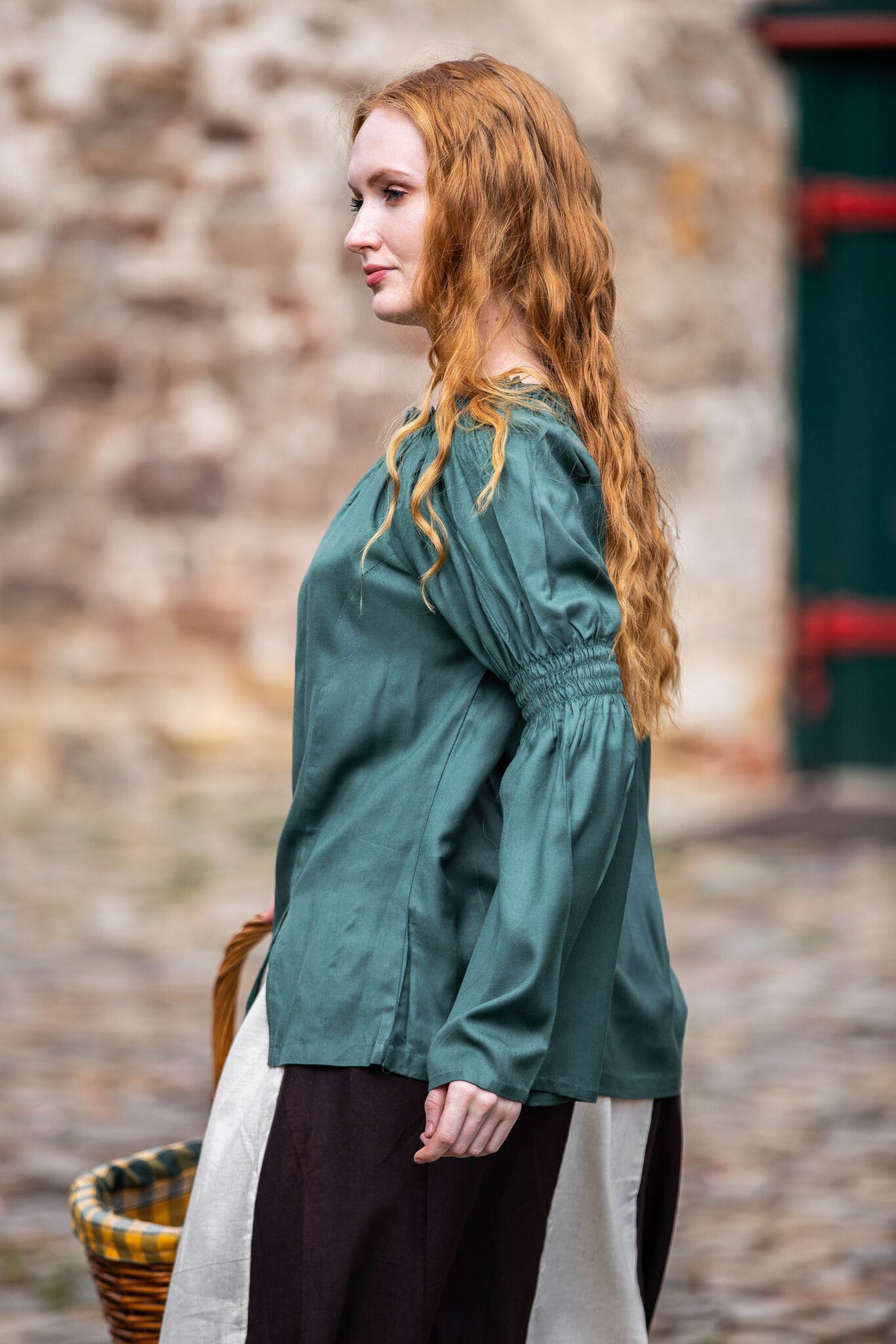 Baroque blouse, green