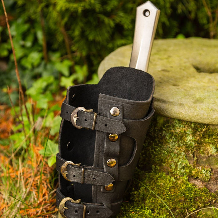 Bracer Geralt for throwing knives, forearm guard, black, right