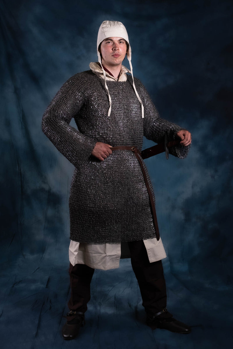 Hauberk, round rings, round rivets 8 mm