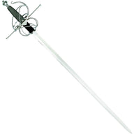 17th century rapier with scabbard, semi-sharp