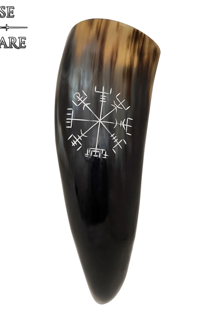 Viking drinking horn with Vegvisir, 300-500 ml