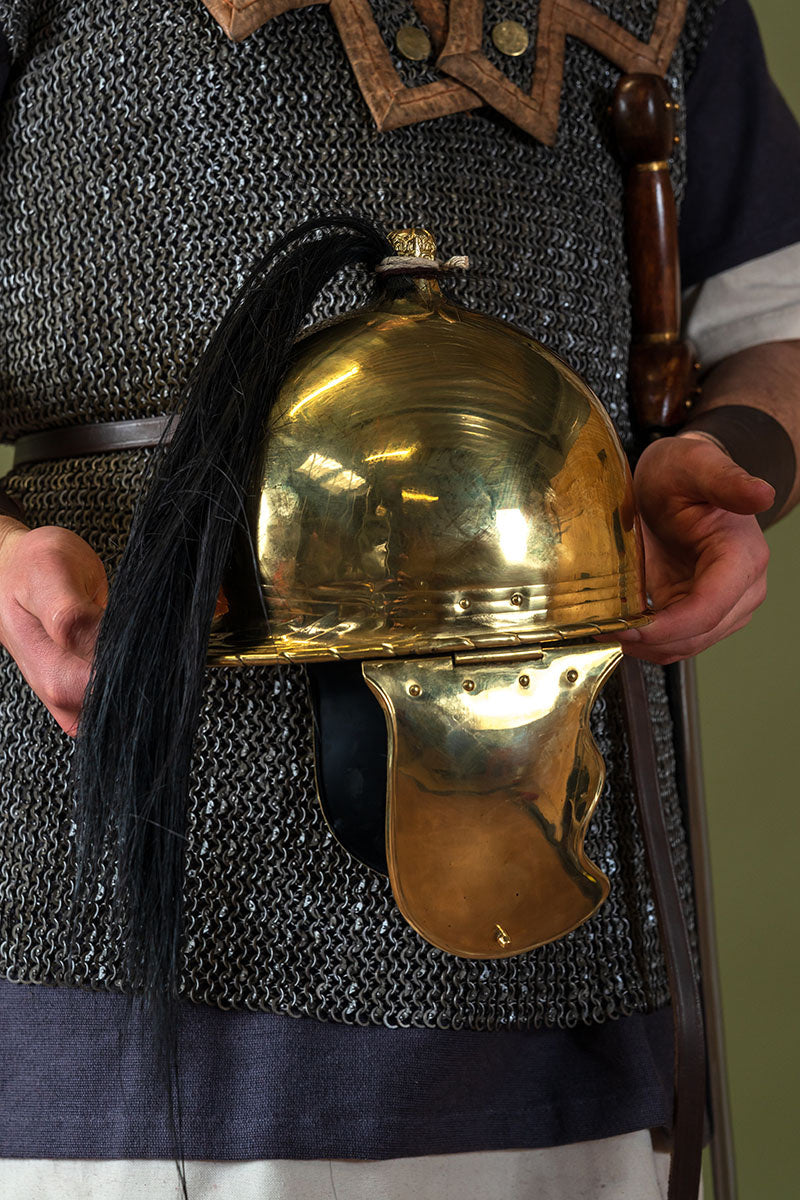 Casque montefortino républicain A, en laiton, 1,3 mm