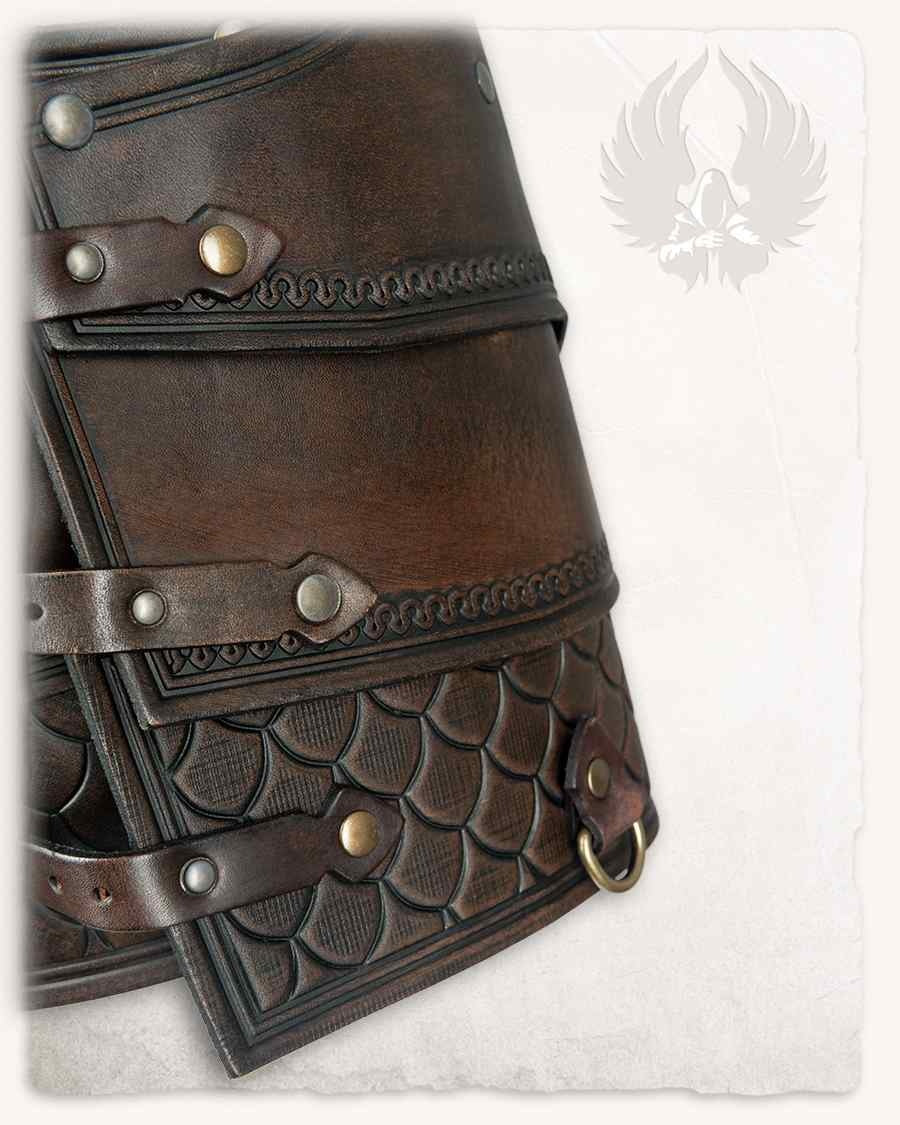 Leather cuirass Gawain, brown