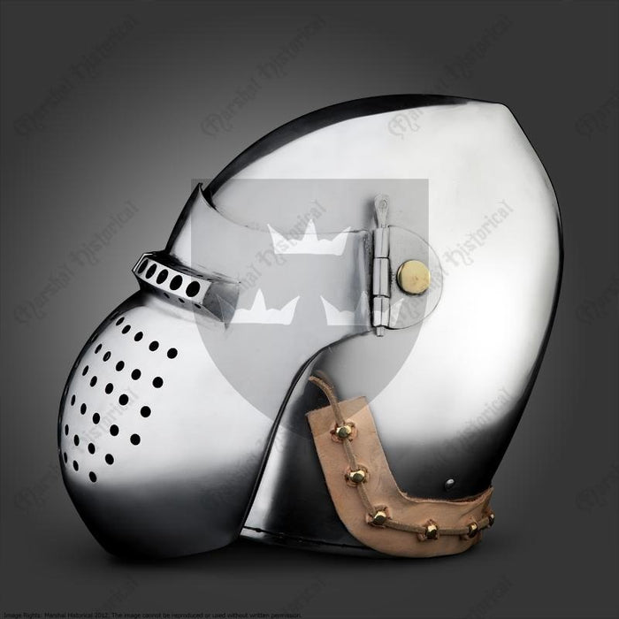 Bohurt bascinet 14th century, 2 mm (battle-ready)