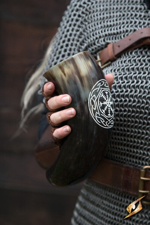 Viking drinking horn Aegisjalmur, dark, 500-650 ml