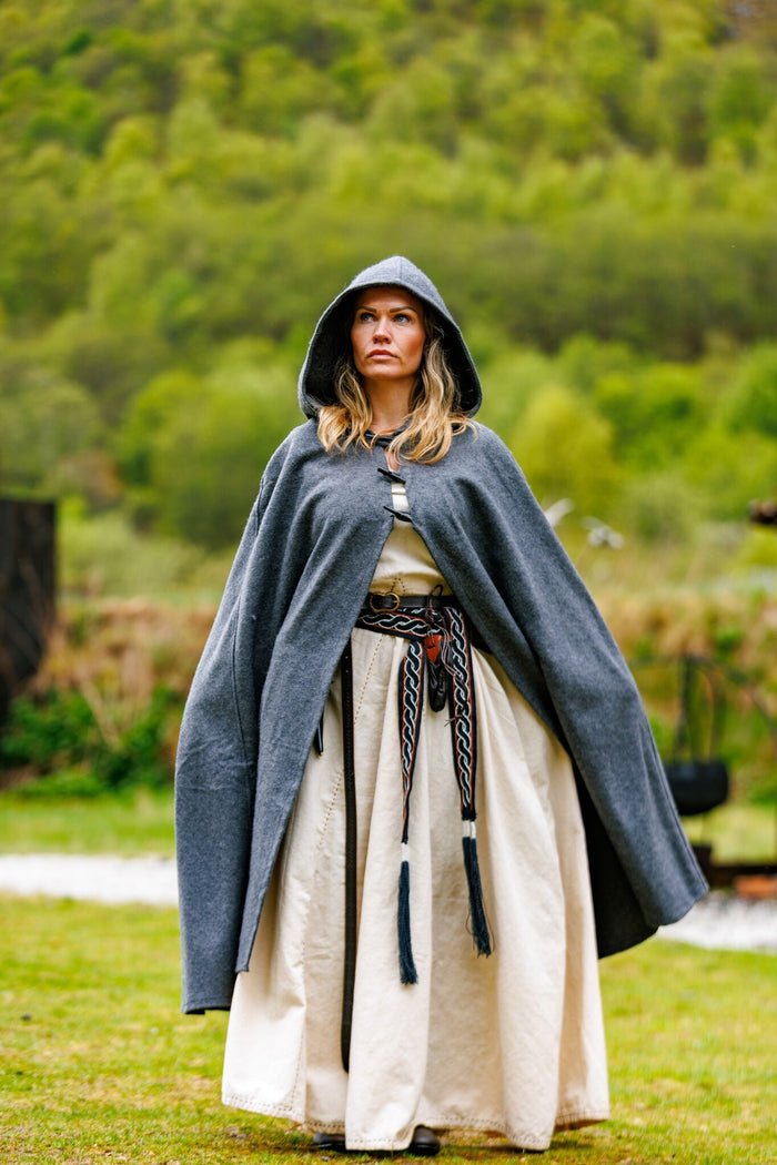 Cloak Felis, grey, wool blend