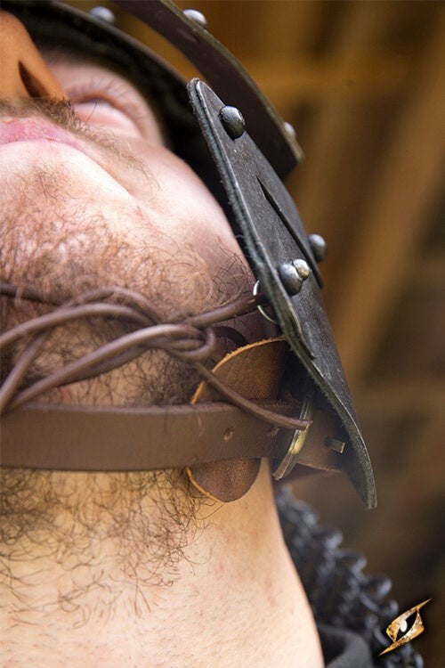 Viking LARP helmet Egil, bronzed, 1-1.2 mm