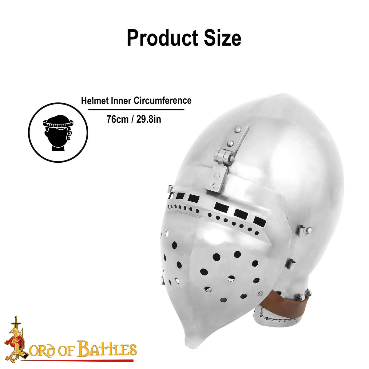 14th century klappvisier bascinet, 1.6 mm