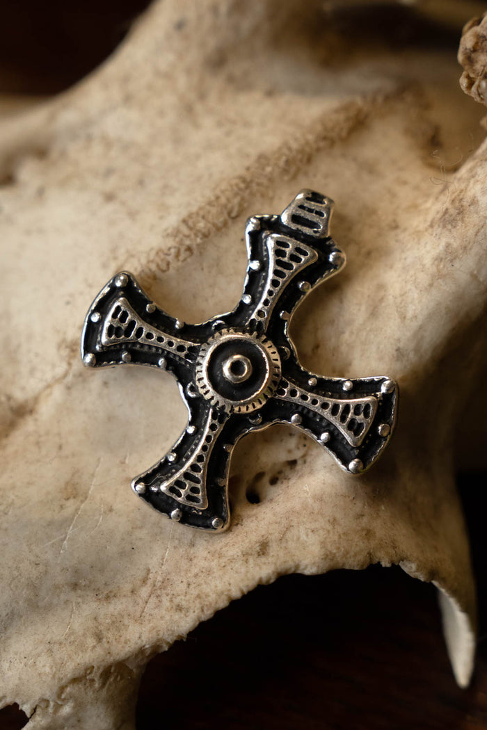 Anglo-Saxon Cuthbert Cross Lindisfarne, silvered bronze