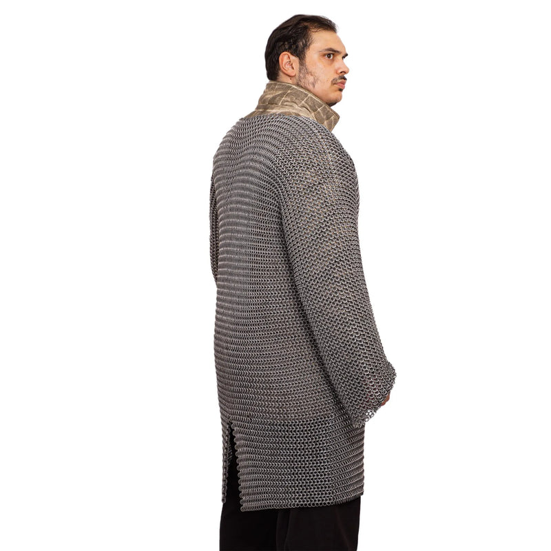 Hauberk met split, aluminium & rubber 10 mm