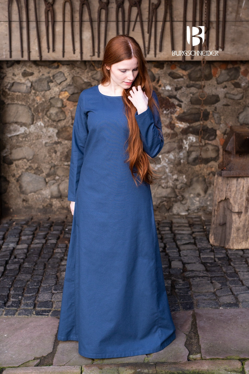 Medieval dress Freya, blue