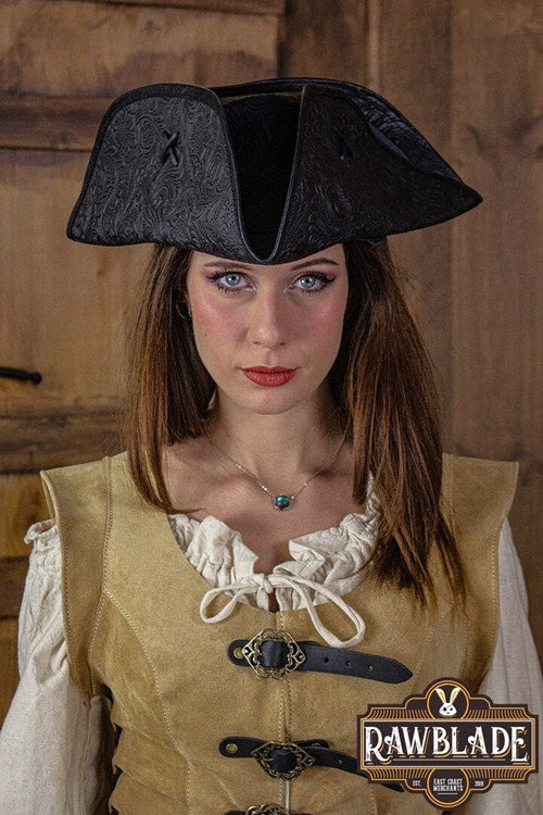 Pirate hat Jack Rackham, deluxe, black