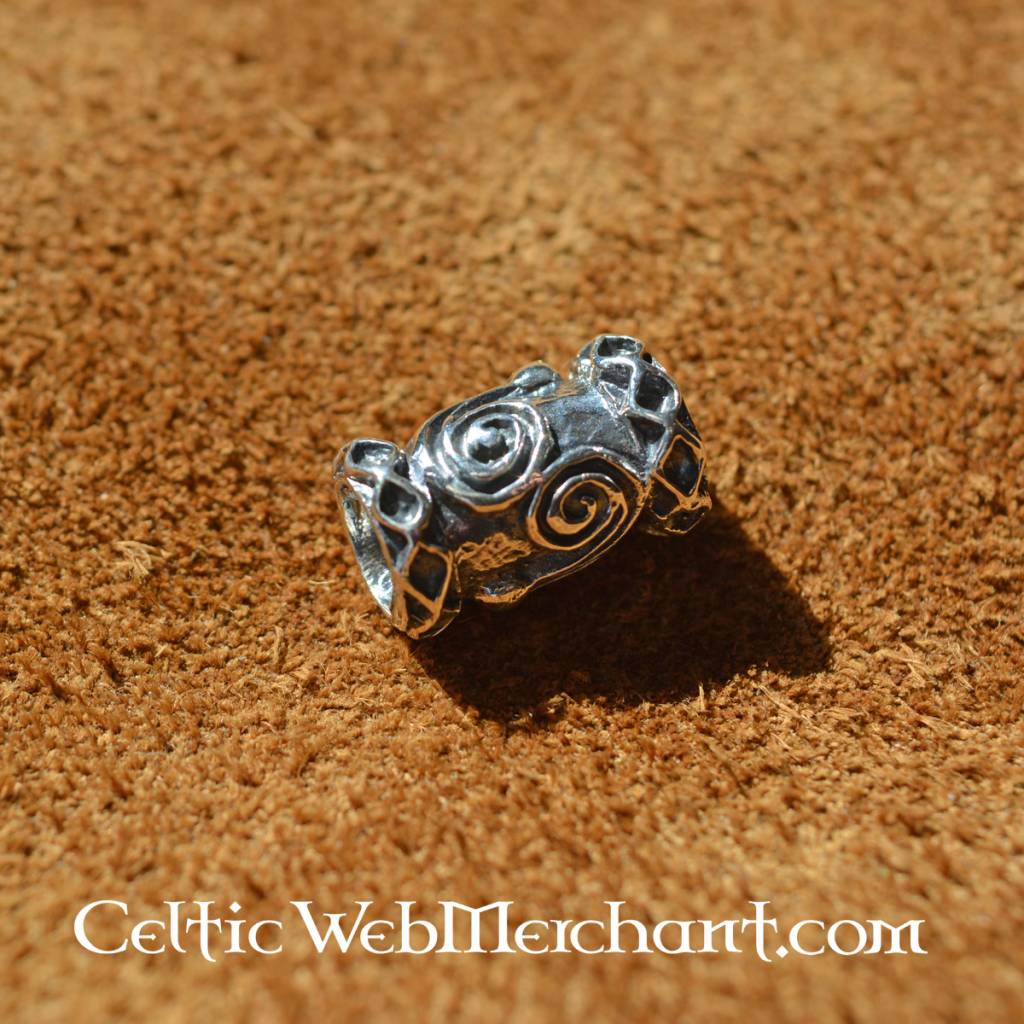 Silver Viking beardbead, sterling silver
