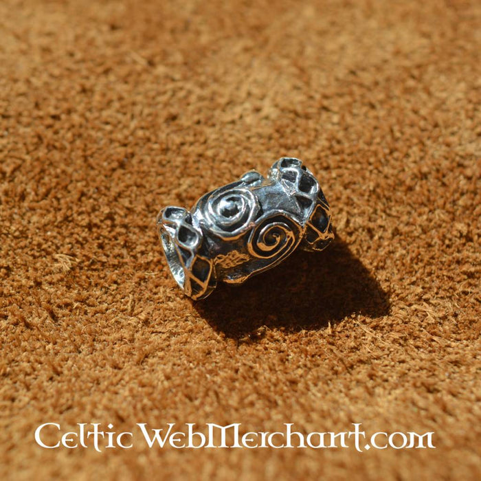 Silver Viking beardbead, sterling silver
