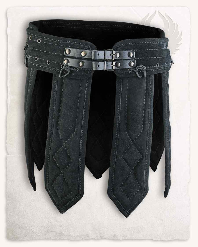 Leder wambuisrok Tenebra, zwart