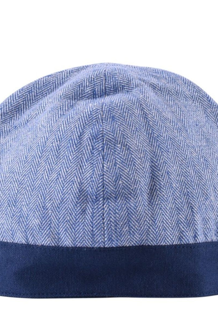 Birka hat herringbone motif, blue