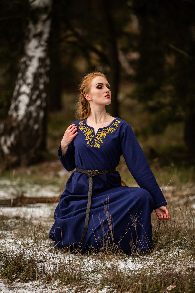 Viking jurk Aslaug, blauw