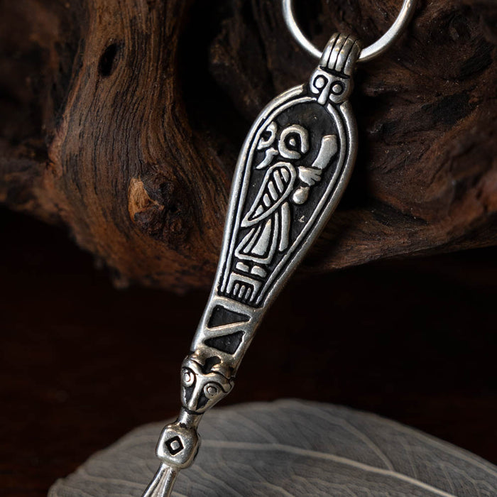Birka Viking ear spoon, grave 660, silvered