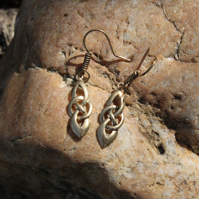 Celtic earrings Dagda, bronze