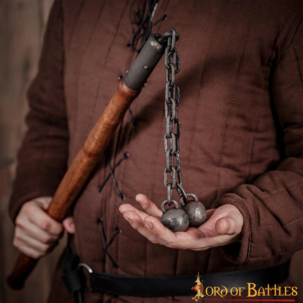 Double medieval flail, semi-sharp