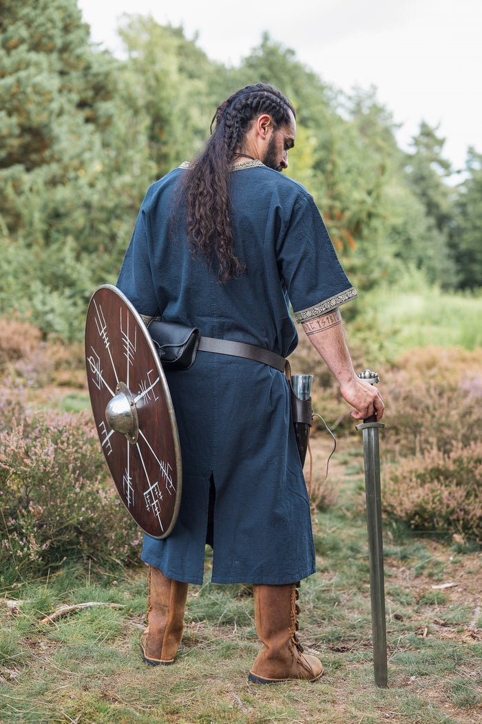 Celtic tunic, short sleeves, dark blue
