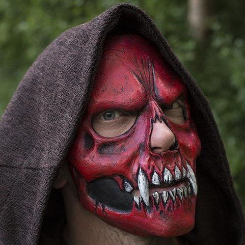 Skull Trophy Mask, red