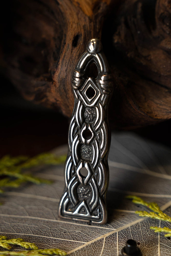 Birka belt end Borre style, silvered