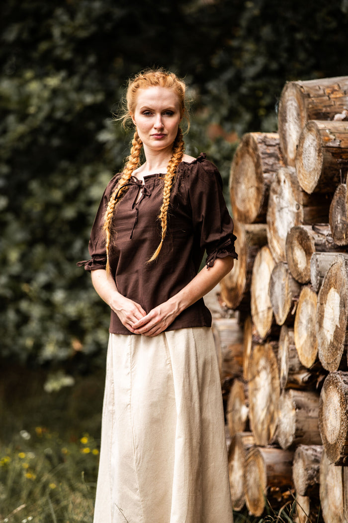 Baroque blouse Julia, brown