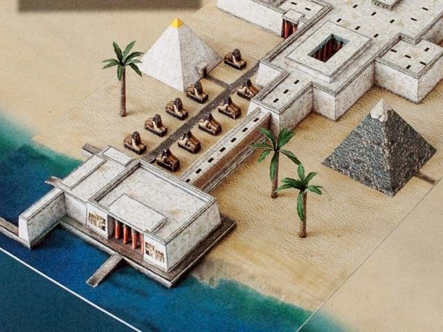 Model building kit pyramid temple