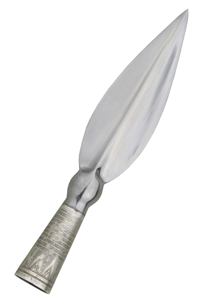 Short-Bladed Viking Spearhead, ornate socket, semi-sharp